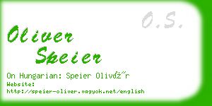 oliver speier business card